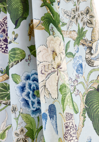 Thibaut Hill Garden Wallpaper in Spa Blue